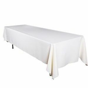 - - White Rectangular Tablecloth 56"×110"